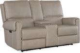 Hooker Furniture Living Room Somers Power Console Loveseat w/Power Headrest
